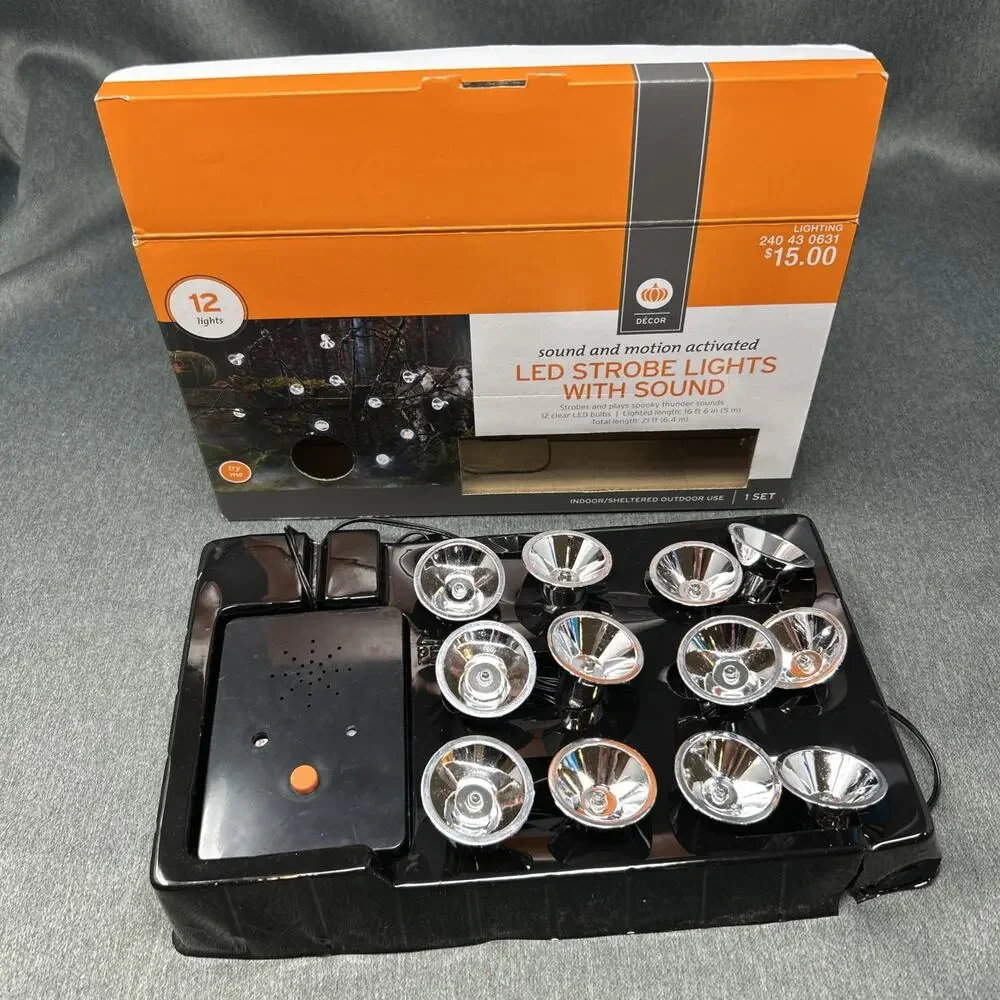 2015 Target Brand LED Strobe Lights With Sound Battery Operated Works